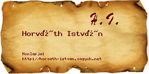 Horváth István névjegykártya