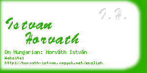 istvan horvath business card