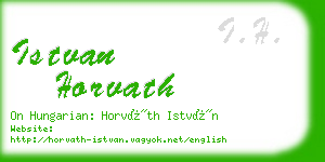 istvan horvath business card